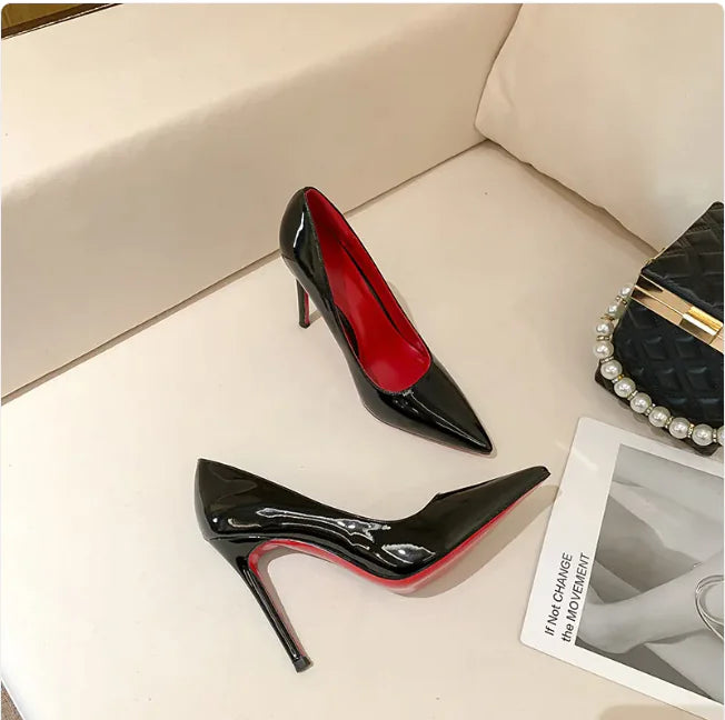 Elegant Red Bottom Pointed Heels for Women