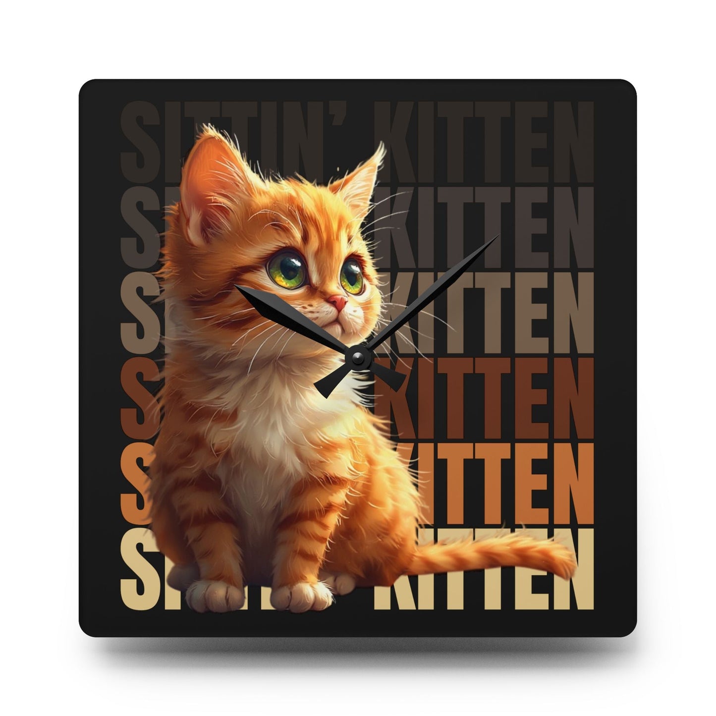 Horloge Murale en Acrylique Sittin' Kitten