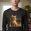 Camiseta de manga larga Sittin' Kitten para amantes de los gatos