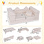 Ensemble de jeu en mousse à grimper et ramper de 9 pièces avec tissu en suède respirant - Beige