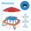 Table d'activité extérieure pour tout-petits avec parasol réglable - Bleu