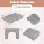 Sofá Modular de 8 Piezas para Niños en Suede Gris Cómodo