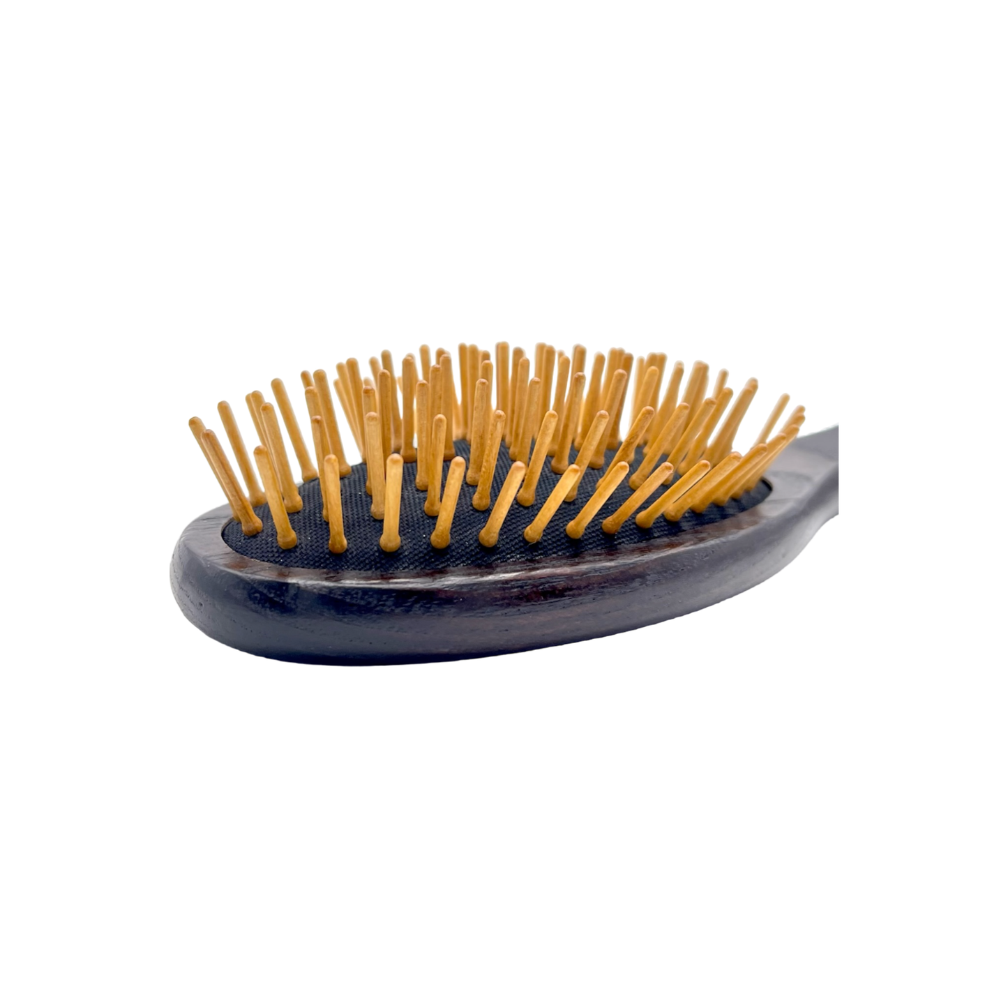 Brosse à cheveux en bois d'orme avec épingles en bois