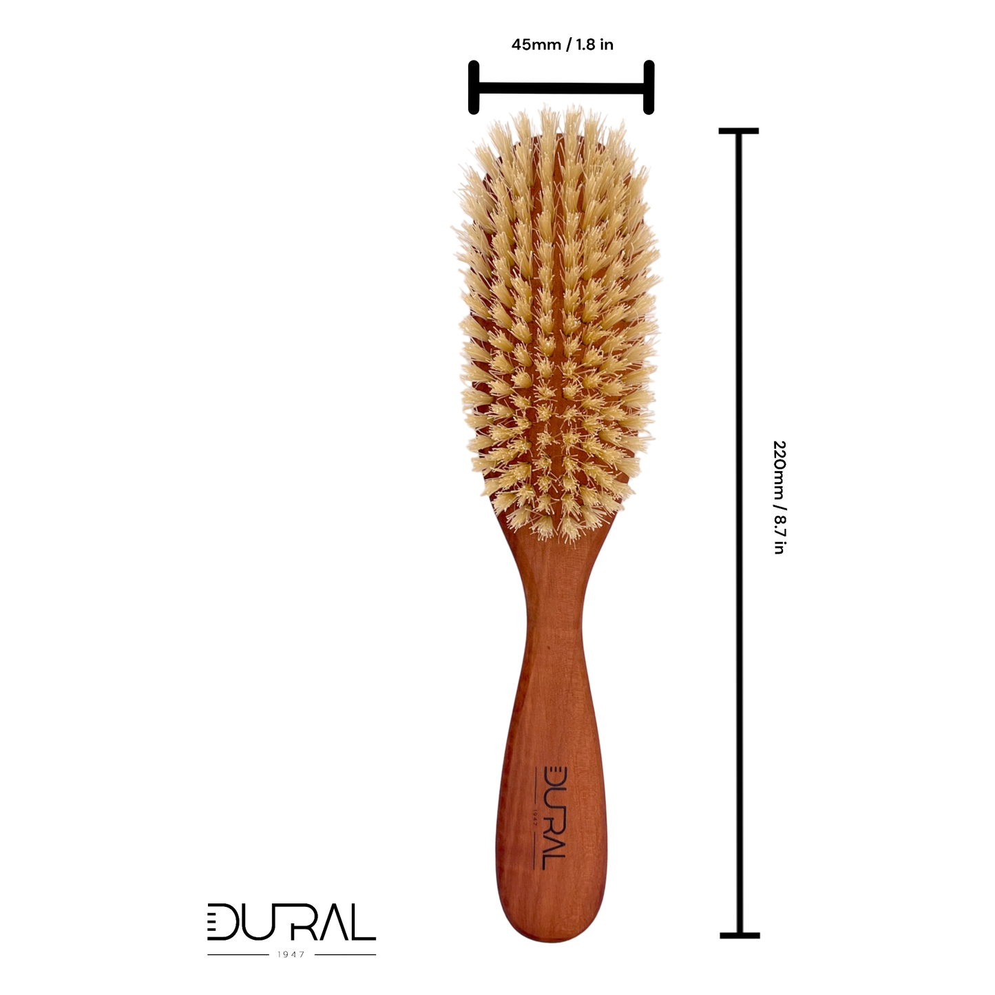 Brosse à cheveux ovale en bois de poirier Dural avec poils naturels