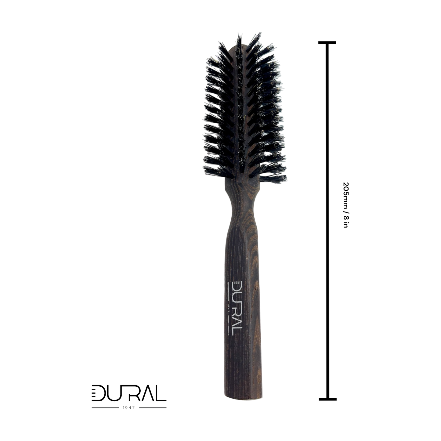Brosse à cheveux demi-ronde en bois de frêne thermo Dural avec poils de sanglier
