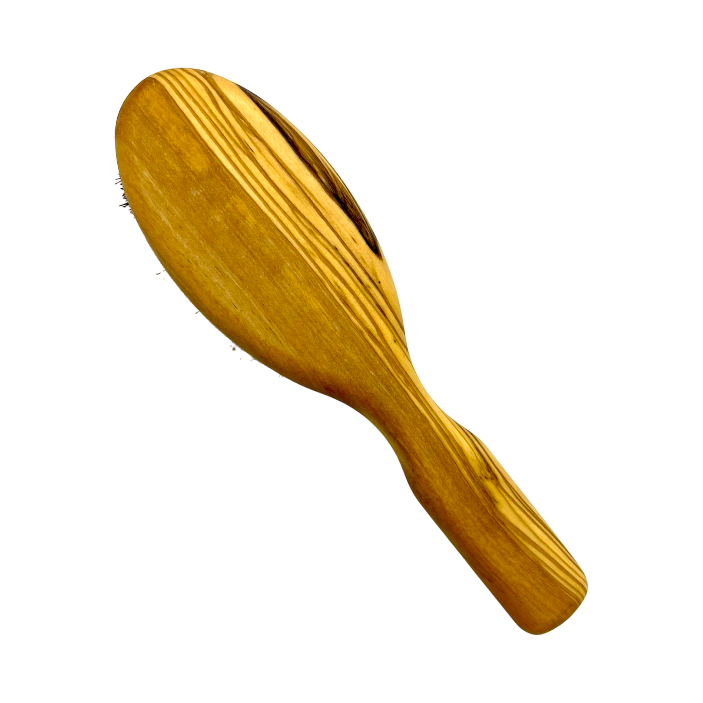 Dural Olive Wood Rubber Cushion Hair Brush with Boar Bristles