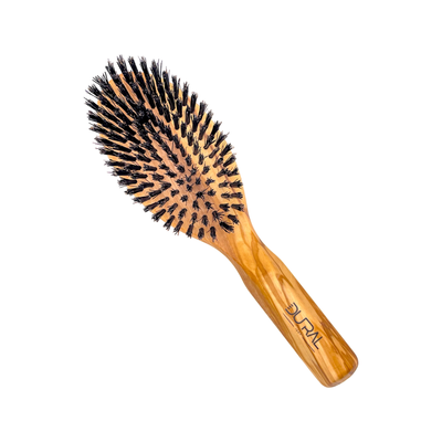 Dural Olive Wood Boar Bristles Hair Brush - 9 Rows