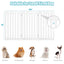 Puerta para mascotas de madera plegable independiente de 36 pulgadas - Blanca