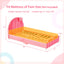 Cama Plataforma Twin Tapizada de Madera - Rosa