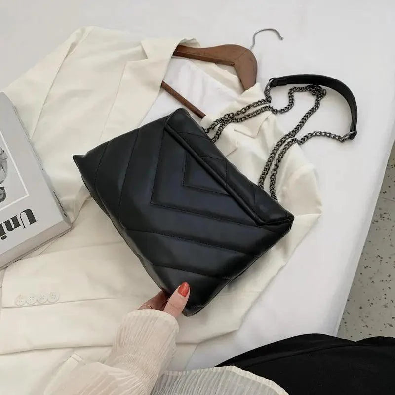 Sac à bandoulière élégant en PU cuir pour femmes