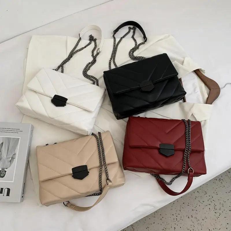 Sac à bandoulière élégant en PU cuir pour femmes