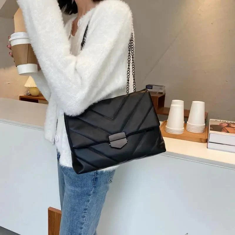 Sac à bandoulière élégant en PU cuir pour femmes