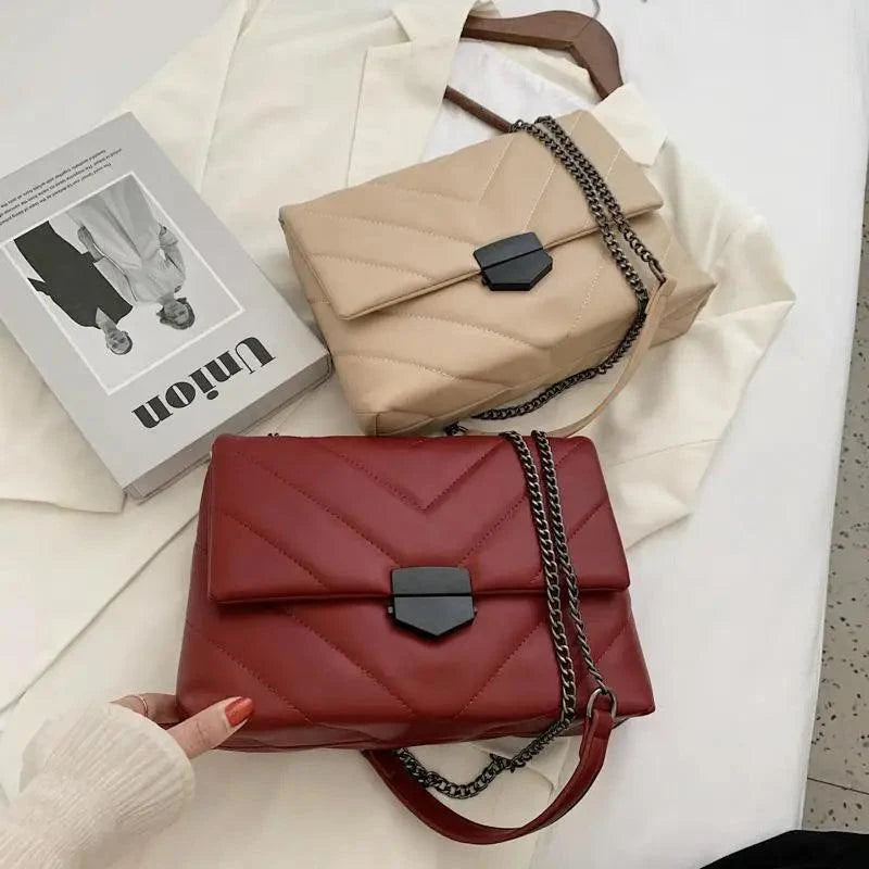 Sac à bandoulière élégant en PU cuir pour femmes