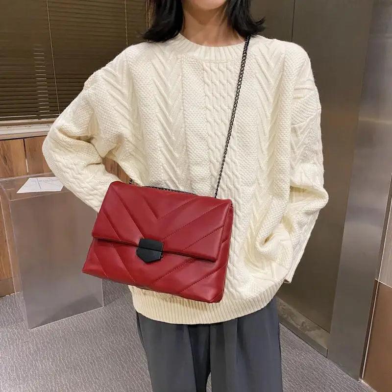 Sac à bandoulière élégant en PU cuir pour femmes