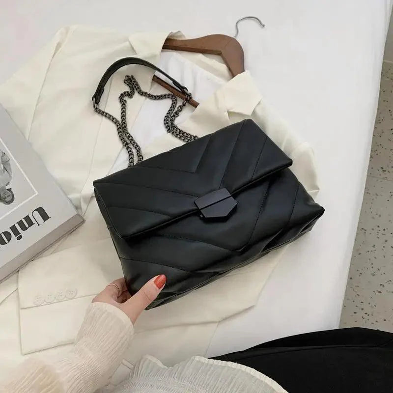 Sac à bandoulière élégant en PU cuir pour femmes