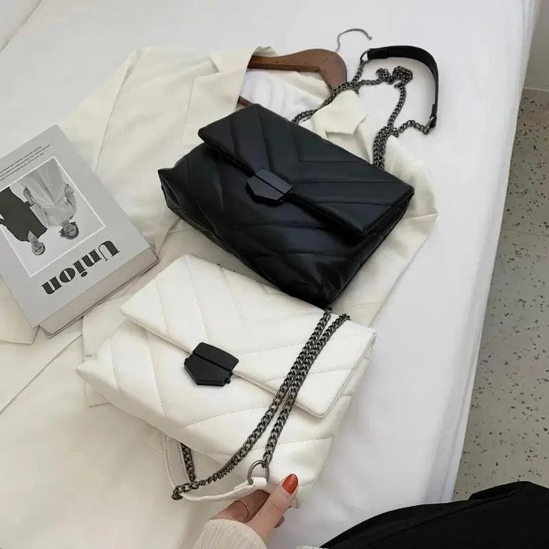 Sac à bandoulière élégant en PU cuir pour femmes