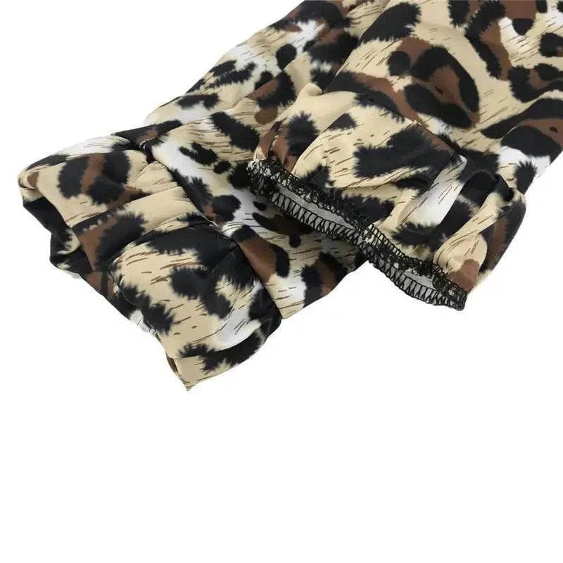 Veste à manches longues en imprimé léopard pour femmes élégante