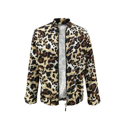 Veste à manches longues en imprimé léopard pour femmes élégante