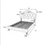 Lit Queen Size Contemporain avec Tête de Lit Réglable en Brun Clair
