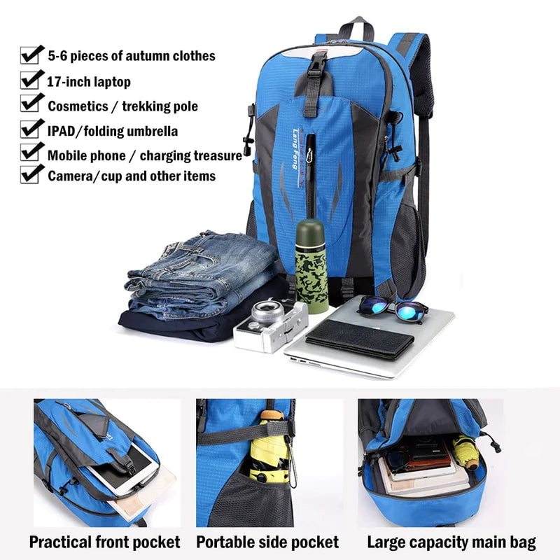 Mochila de Viaje Premium de 40L para Hombres y Mujeres