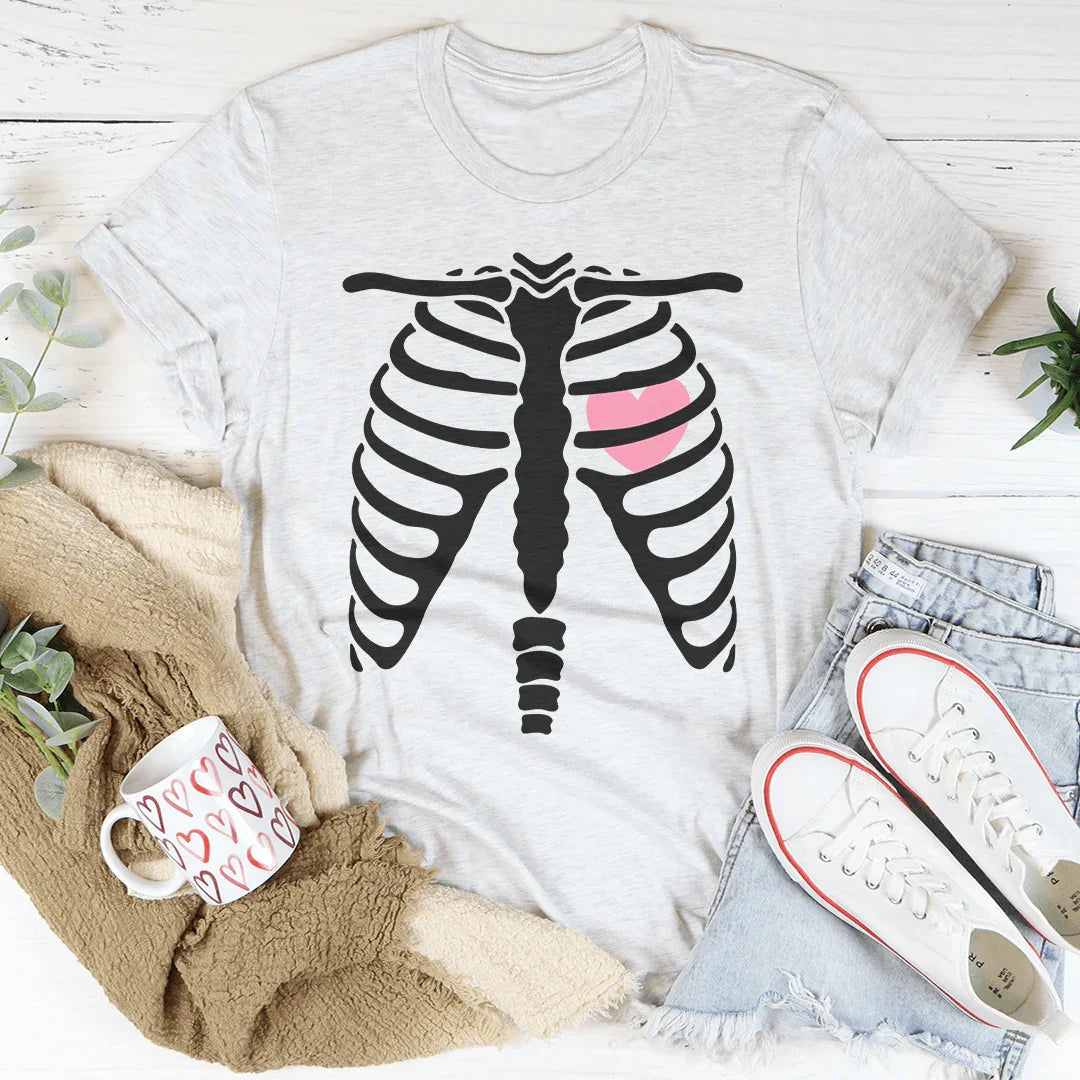 Skeleton With Heart T-Shirt