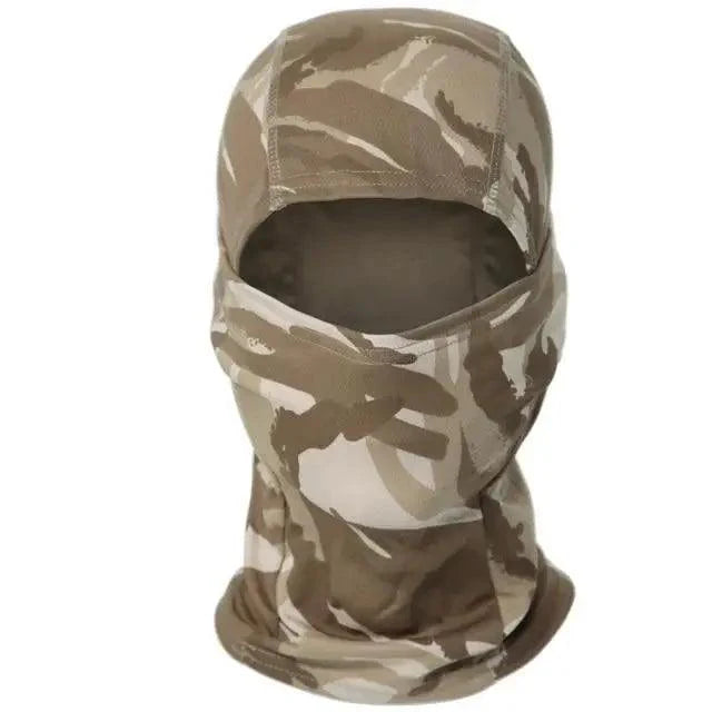 Cubierta de cara completa y calentador de cuello de camuflaje premium para esquí