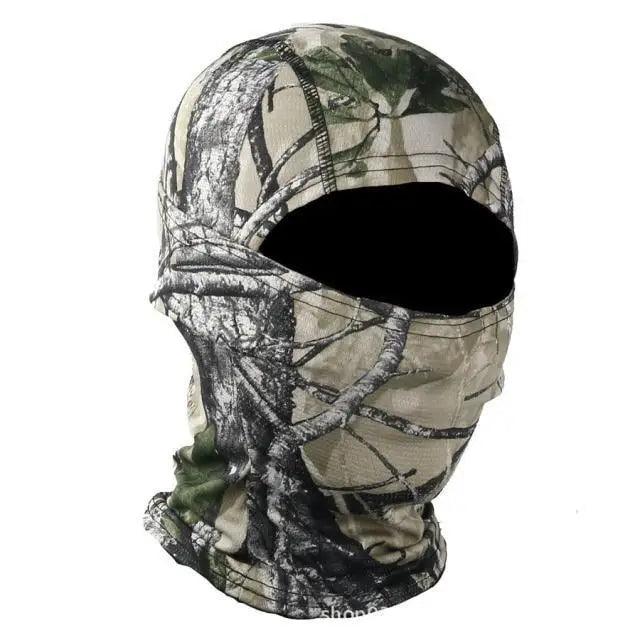 Cubierta de cara completa y calentador de cuello de camuflaje premium para esquí