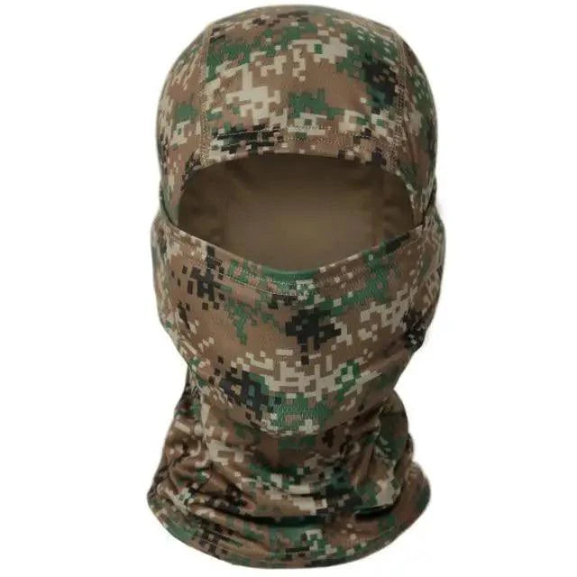 Cubierta de cara completa y calentador de cuello de camuflaje premium para esquí