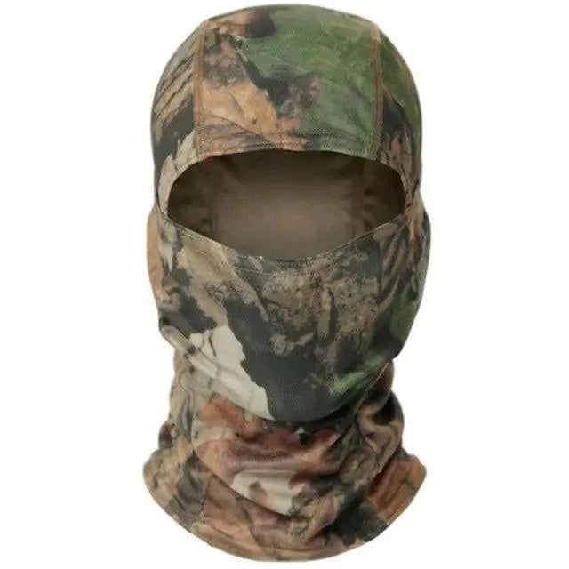 Cubierta de cara completa y calentador de cuello de camuflaje premium para esquí
