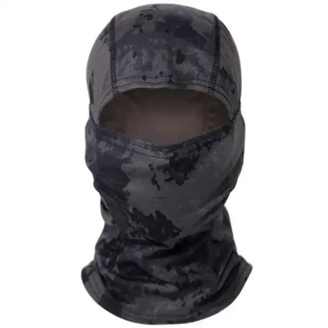 Cubierta de cara completa y calentador de cuello de camuflaje premium para esquí