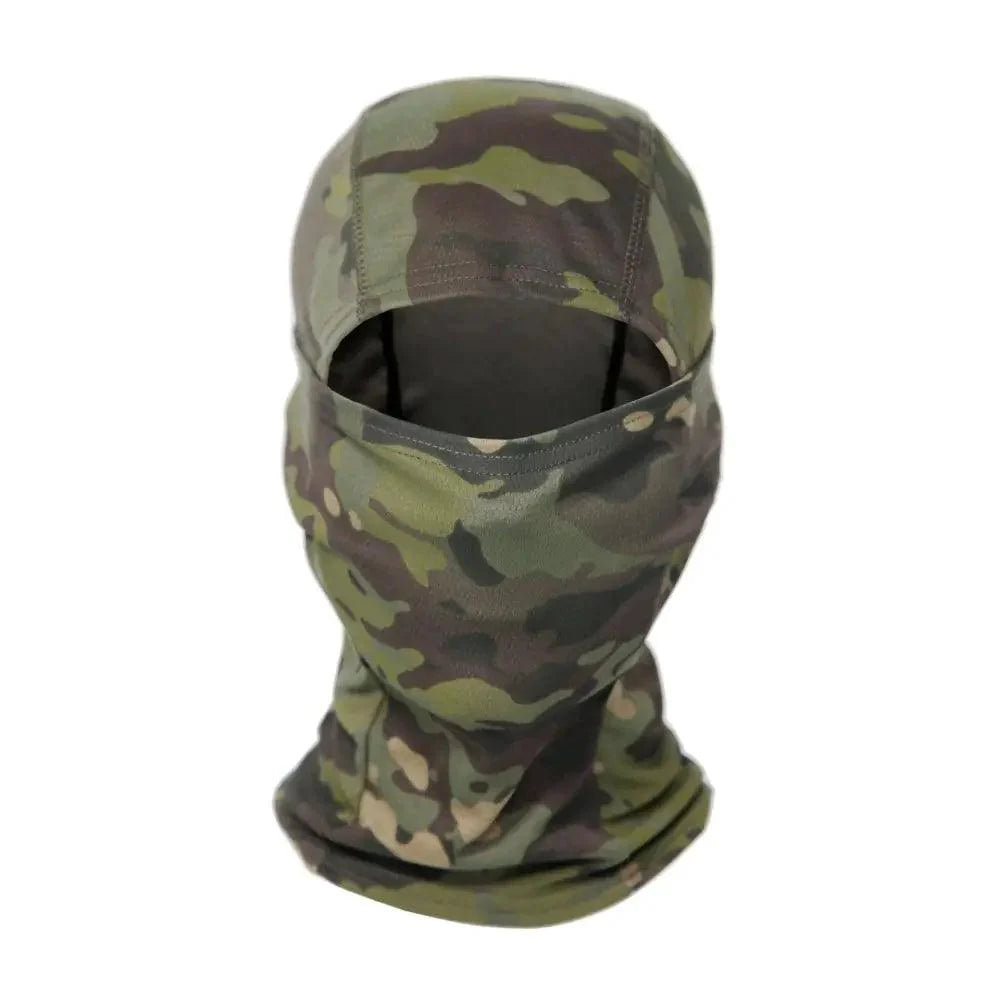 Cubierta de cara completa y calentador de cuello de camuflaje premium para esquí