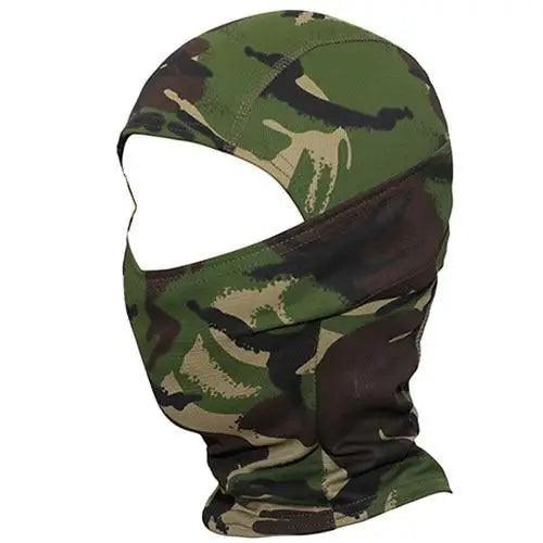 Cubierta de cara completa y calentador de cuello de camuflaje premium para esquí