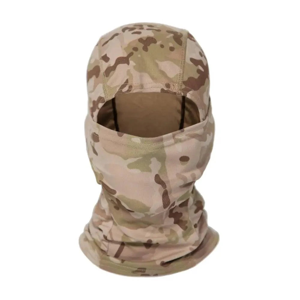 Cubierta de cara completa y calentador de cuello de camuflaje premium para esquí