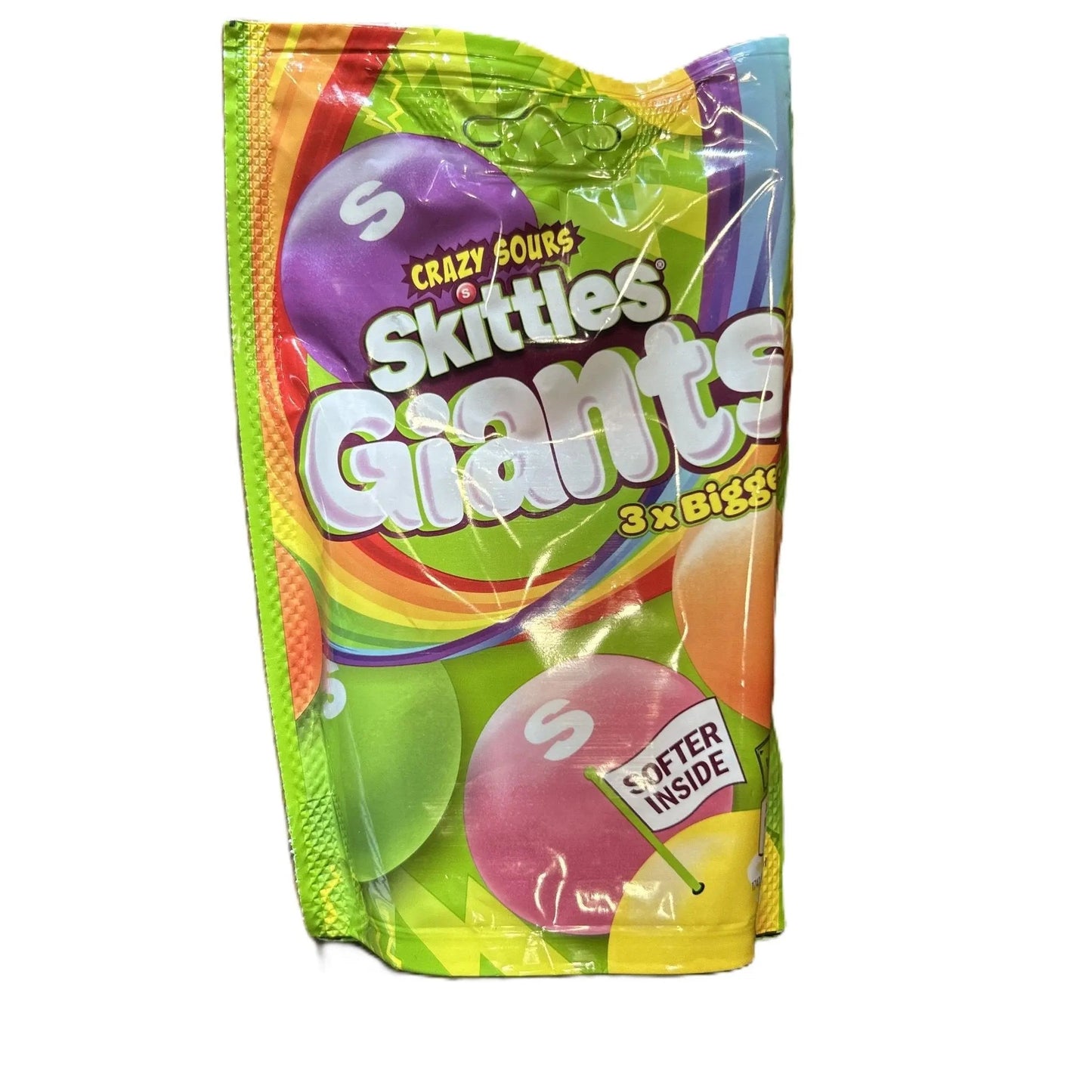 Skittles Fruits Giants Crazy Sours – Caramelos de fruta ácida extragrande 132g