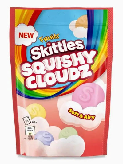 Skittles Squishy Cloudz – Fruit Flavoured Chewy Sweets 94g Pouch