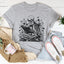 Camiseta de calavera con libros