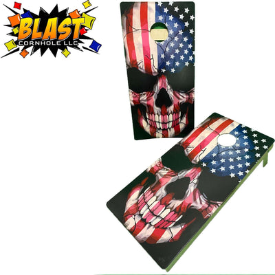 Premium Skull Flag Cornhole Set - Korvel