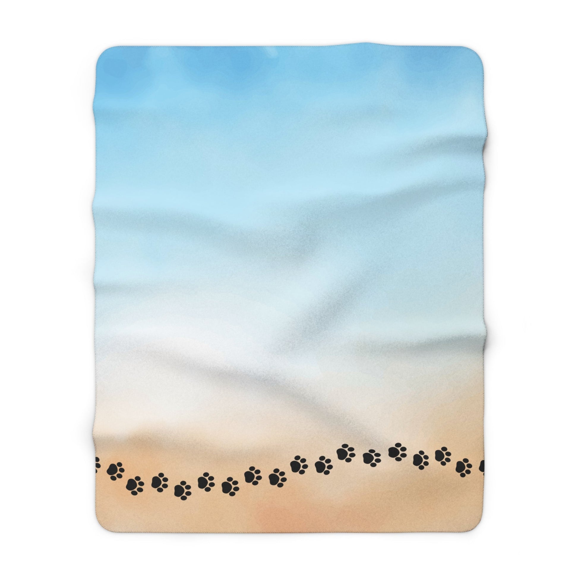 Cozy Sherpa Fleece Blanket with Paw Print Design - Perfect Gift for Pet Lovers - Korvel