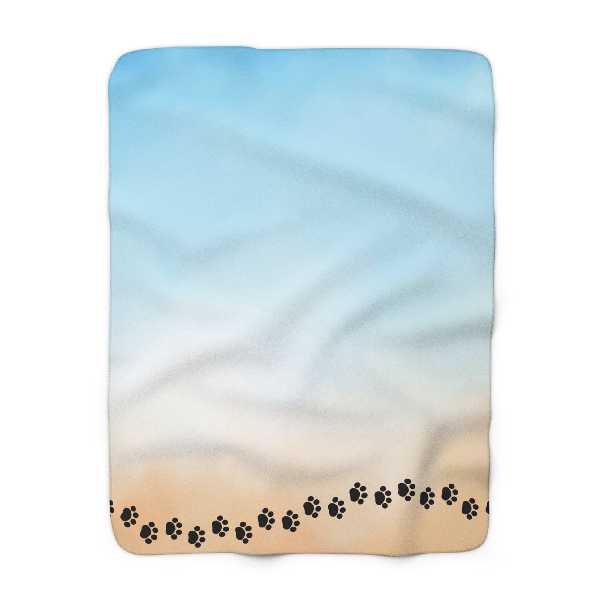 Cozy Sherpa Fleece Blanket with Paw Print Design - Perfect Gift for Pet Lovers - Korvel