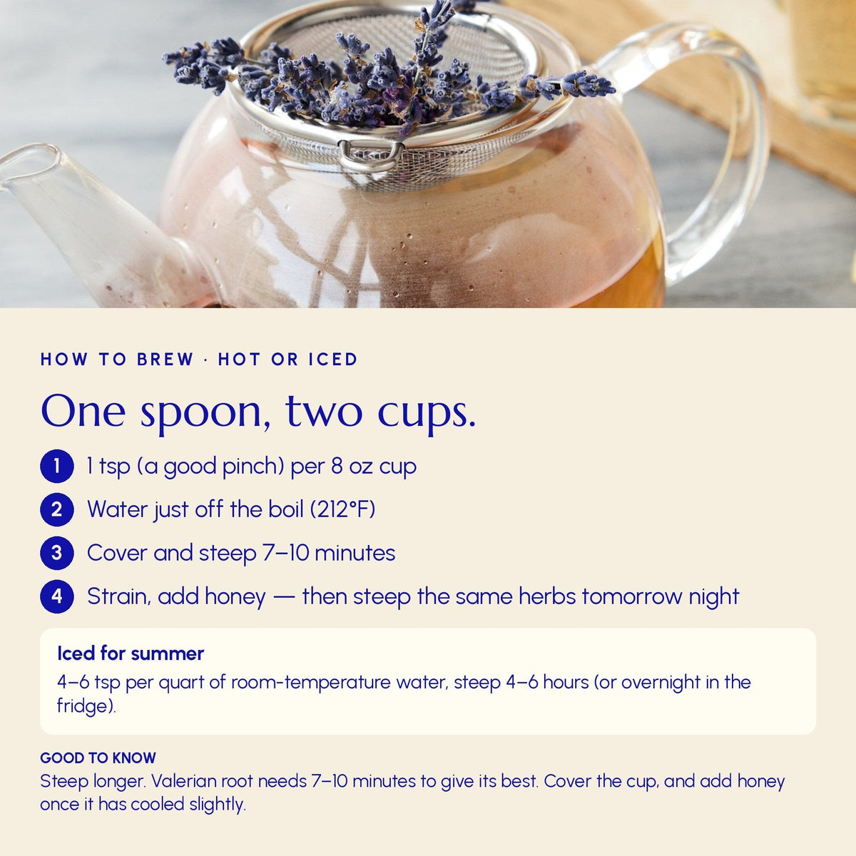 Calming Sleep Tea Blend with Lavender & Chamomile