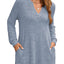 Slit Notched Pocketed Long Sleeve T-Shirt - Korvel