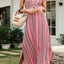 Vestido Halter Impreso con Abertura Elegante