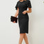 Slit Round Neck Flutter Sleeve Dress - Korvel