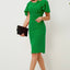 Slit Round Neck Flutter Sleeve Dress - Korvel
