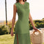 Slit Round Neck Sleeveless Sweater Dress - Korvel