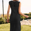 Slit Round Neck Sleeveless Sweater Dress - Korvel