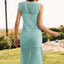 Slit Round Neck Sleeveless Sweater Dress - Korvel
