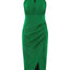 Slit Ruched Mock Neck Sleeveless Dress - Korvel