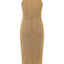 Slit Ruched Mock Neck Sleeveless Dress - Korvel