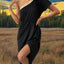 Elegant Slit Single Shoulder Midi Dress